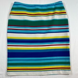 Talbots Colorful Striped Pencil Skirt, Size 6 Petite